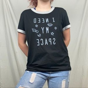 lularoe "i need my space" black and white t-shirt